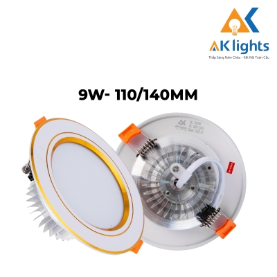 Âm Trần Đế Tản Viền Vàng 9W